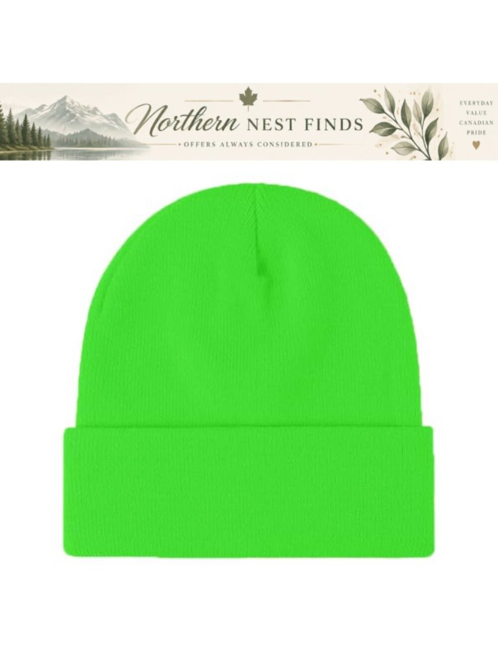 Cuffed Knit Beanie Hat 100% Premium Acrylic Winter Skull Cap Unisex